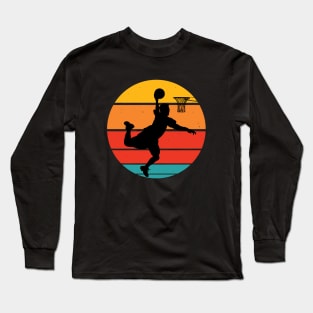 Basketball slam dunk retro vintage Long Sleeve T-Shirt